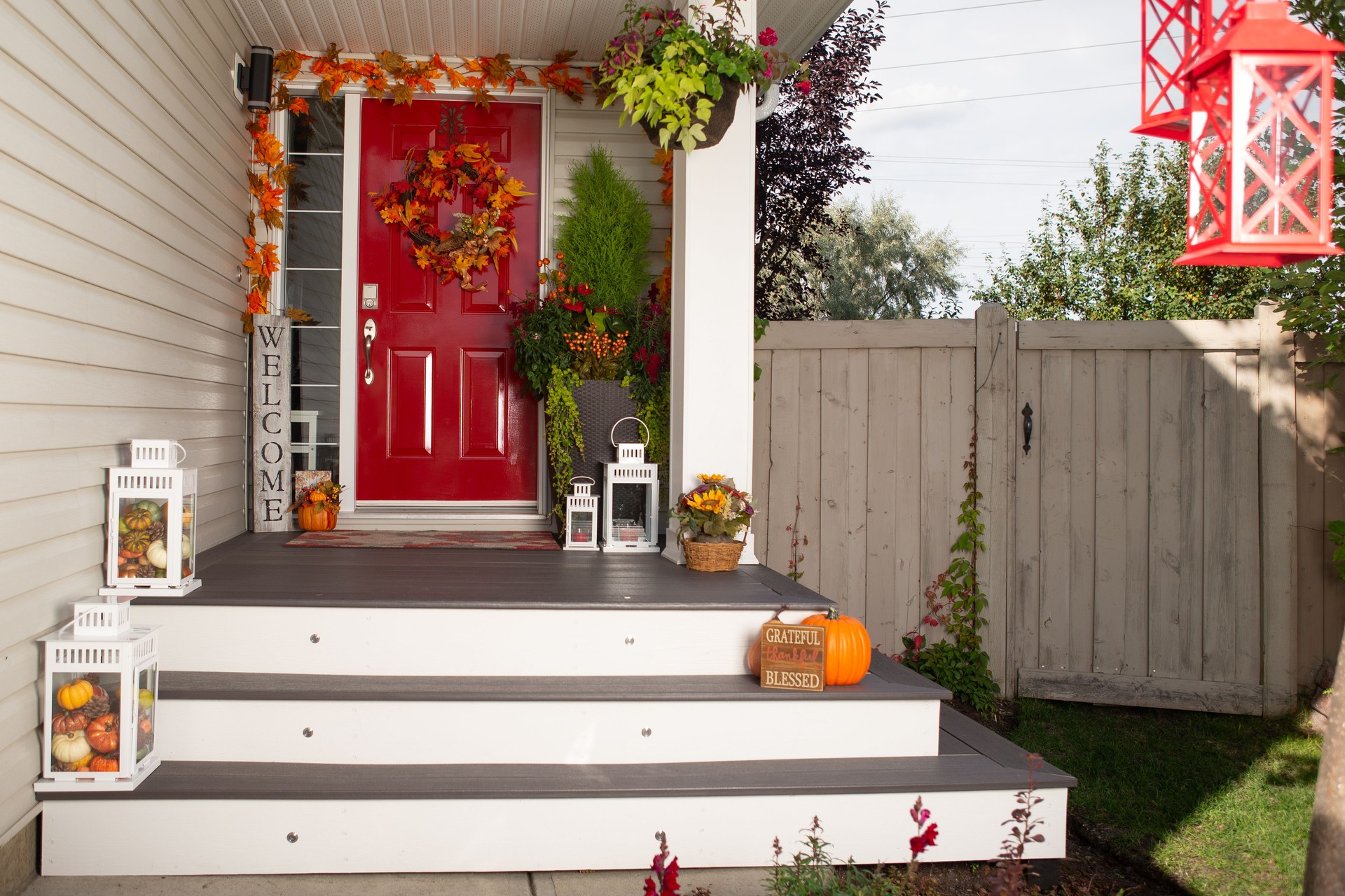 Autumn front porch