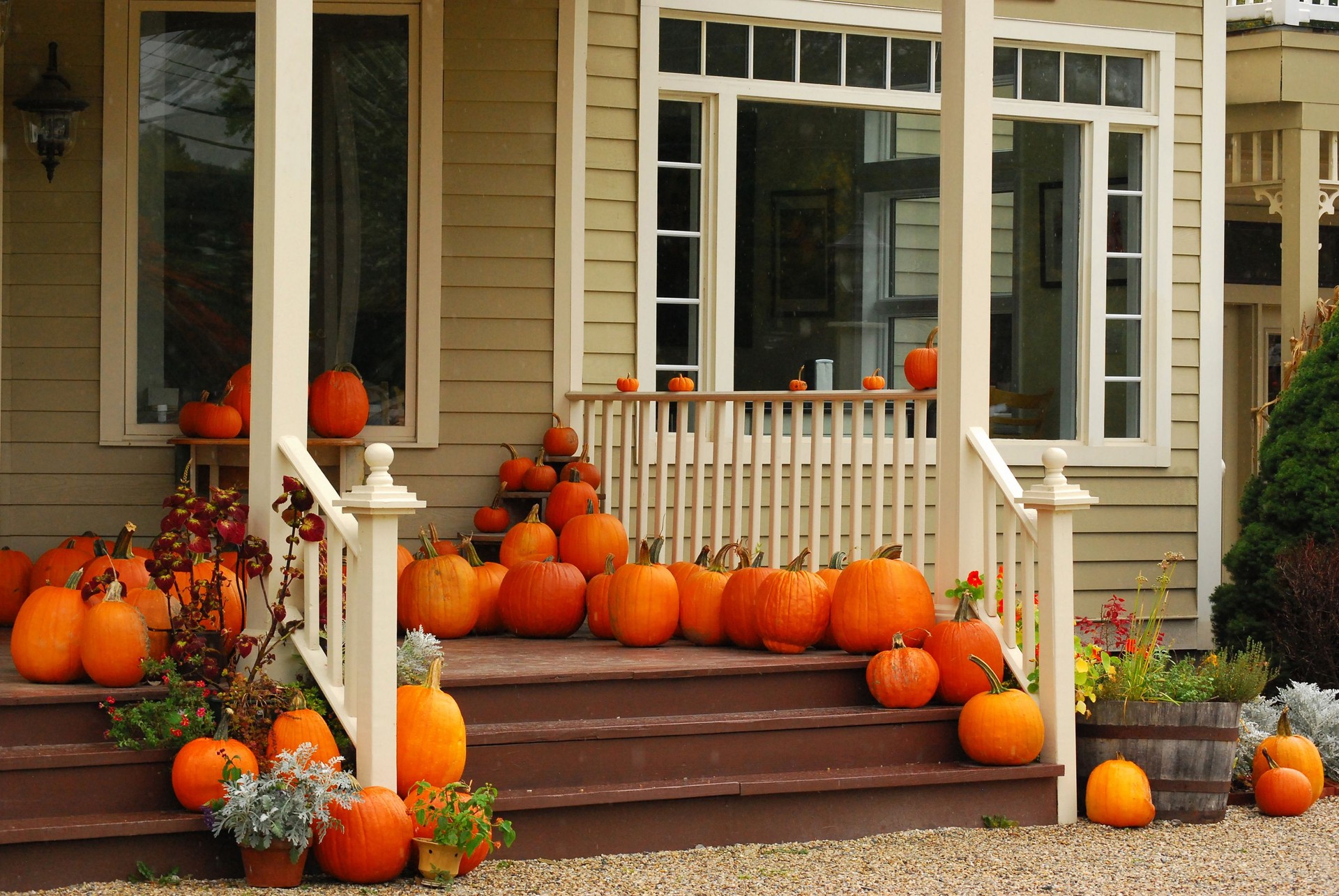 Pumpkins on Porch